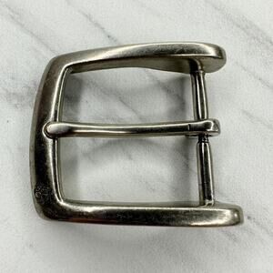 Timberland Silver Tone Simple Basic Belt Buckle